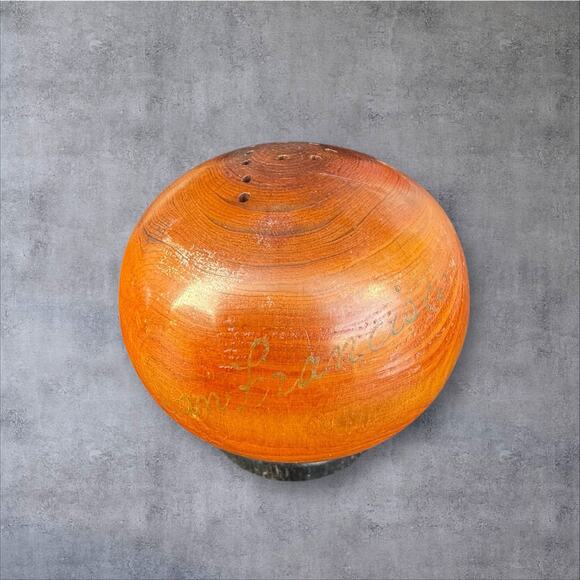 Vintage California Redwood Souvenir Salt & Pepper Balls Mushroom Shape - Picture 5 of 8